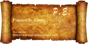 Papesch Emma névjegykártya